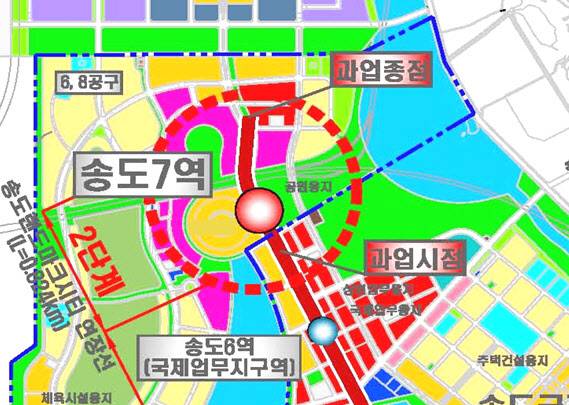 인천 송도연장선 (가칭)송도7역 위치도. (자료 = 인천시 제공)