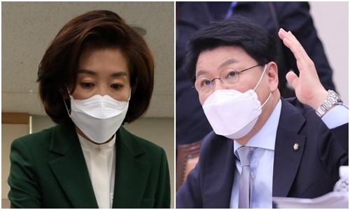 미래통합당 나경원 의원(왼쪽)과 장제원 의원. 연합뉴스