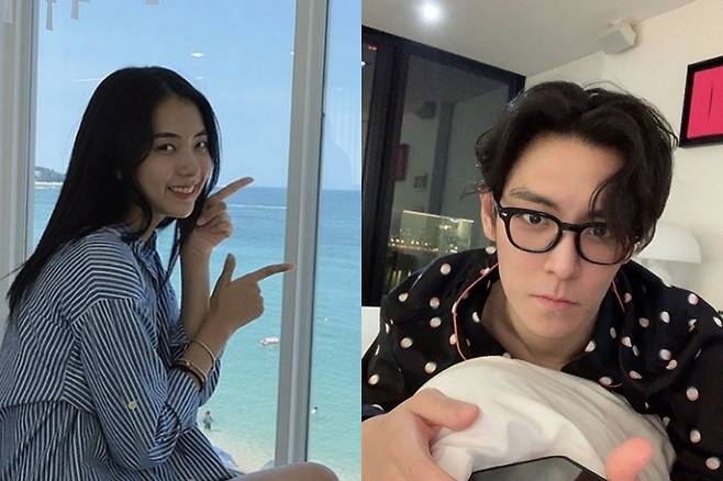 ▲ 김가빈과 탑(왼쪽부터). 출처ㅣ김가빈, 탑 SNS