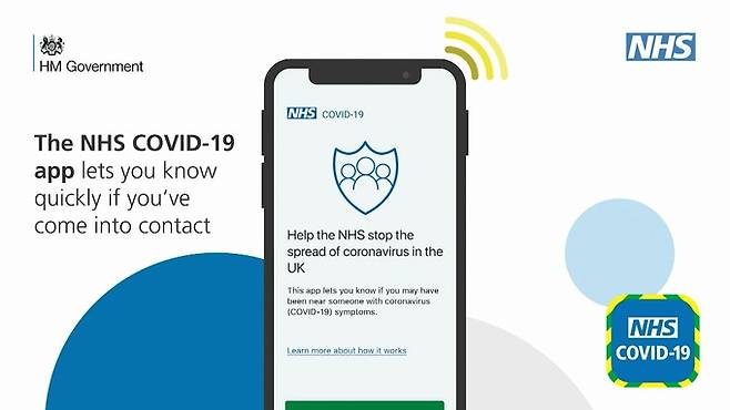 NHS(영국 국민보건서비스)가 선보이는 코로나19 추적 시스템 앱/사진제공=영국 정부 홈페이지