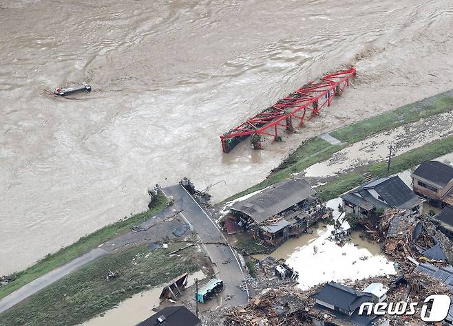 일본 폭우 피해. © AFP=뉴스1