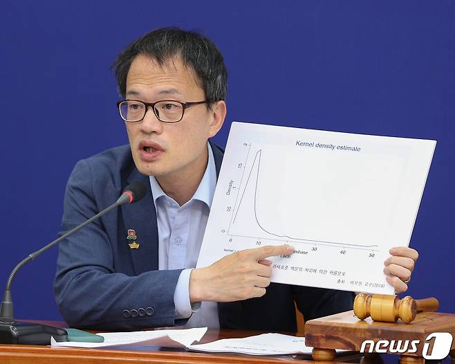박주민 더불어민주당 의원이 17일 오전 서울 여의도 국회에서 열린 더불어민주당 최고위원회의에서 모두발언을 하고 있다. 2020.7.17/뉴스1 © News1 신웅수 기자