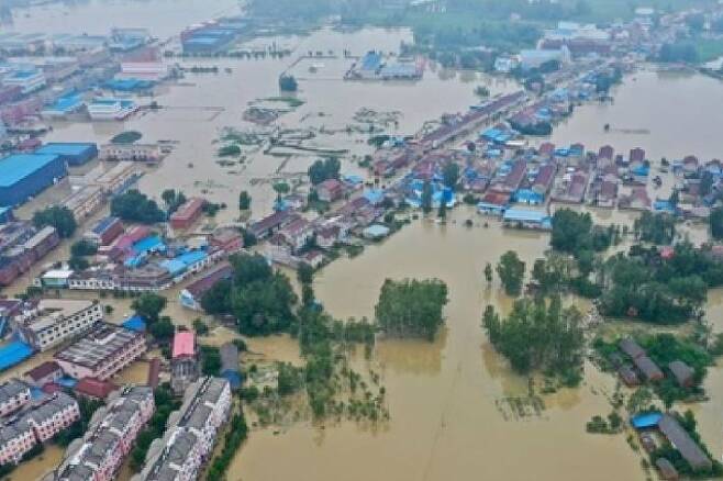 안후이성의 홍수 피해 장면. (사진=연합뉴스)