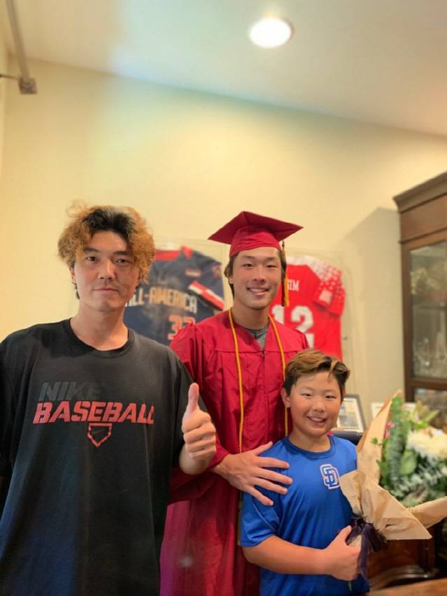 2000년대를 대표하는 거포였던 심정수의 장남 심종원, 차남 심종현(케빈 심), 막내 에릭 심(왼쪽부터). 사진제공=심종원