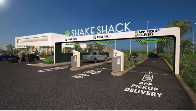 쉑쉑: Shake Shack의 드라이브 스루 차선