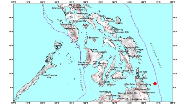 필리핀 남부에 규모 6.1 지진 [필리핀 지진화산연구소 웹사이트 캡처. 재판매 및 DB 금지]