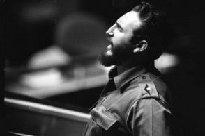 혁명으로 집권한 쿠바의 피델 카스트로가 1960년 9월 유엔총회에서 연설하고 있다. [중앙포토]