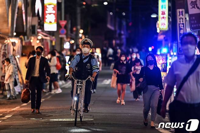 일본 도쿄 심바시의 한 길거리 전경 © AFP=뉴스1