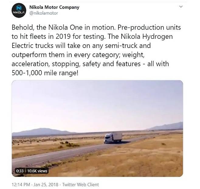 '움직이는 니콜라 원'을 소개하는 트레버의 메시지와 유튜브 동영상.