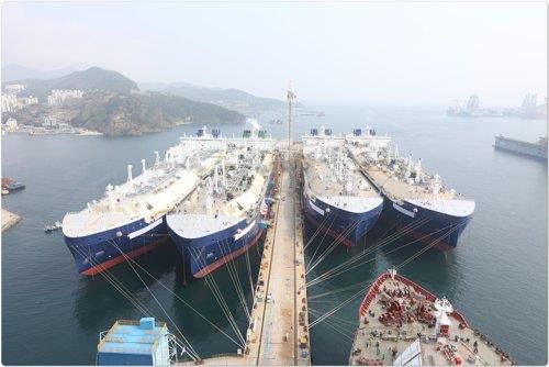 대우조선해양의 쇄빙 LNG 운반선. /대우조선해양·연합뉴스