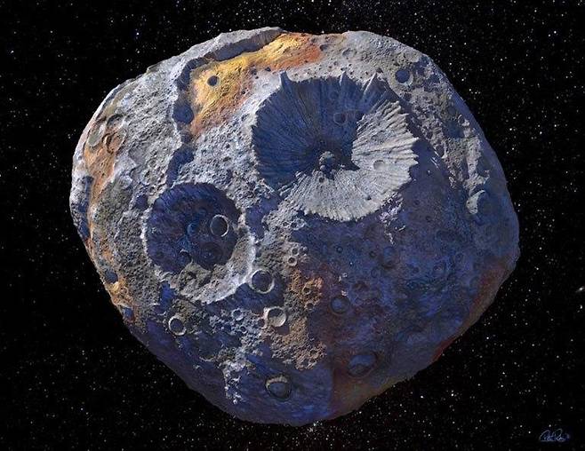광물 소행성 '16 사이키' [NASA 홈페이지 캡처·'MAXAR/ASU/P.RUBIN/NASA/JPL-CALTECH' 제공·재판매 및 DB 금지]