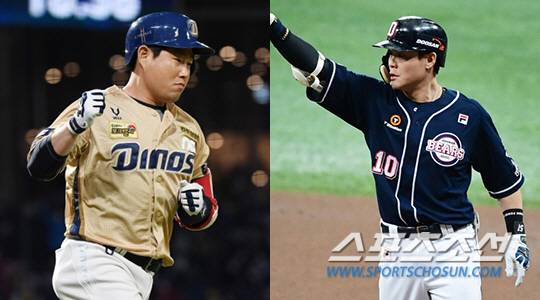 NC 양의지(왼쪽)-두산 박세혁. 스포츠조선DB