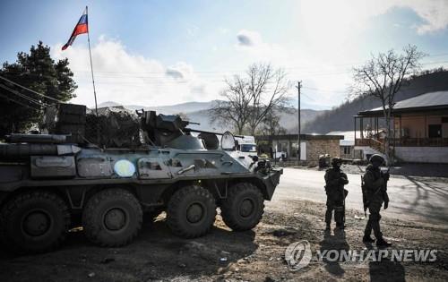 분쟁지역 나고르노-카라바흐에 주둔하게 된 러시아 평화유지군 [AFP=연합뉴스]