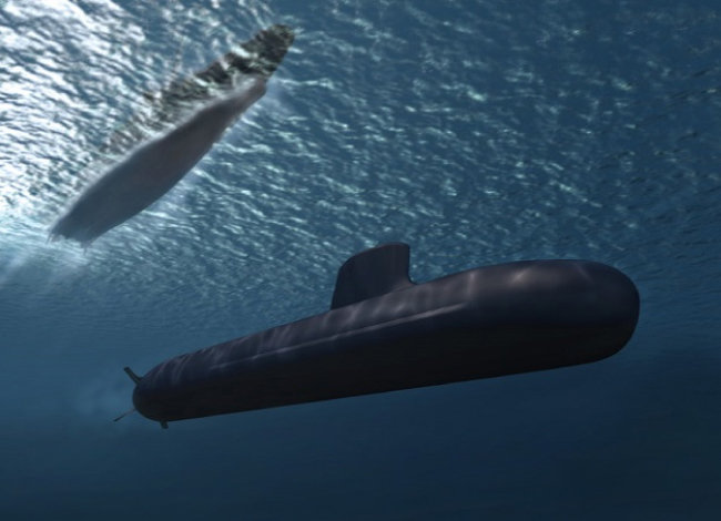 한국형 핵잠수함 모델로  거론되는 프랑스 바라쿠다급  원자력 추진 잠수함. [DCNS 제공]