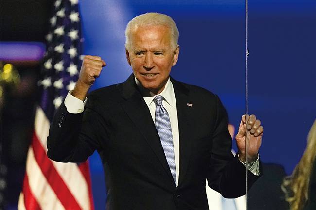 조 바이든 미국 대통령 당선인. 사진 블룸버그