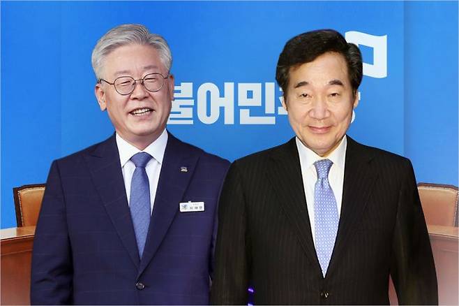 이낙연 더불어민주당 대표(오른쪽)와 이재명 경기도지사 (이미지=연합뉴스)
