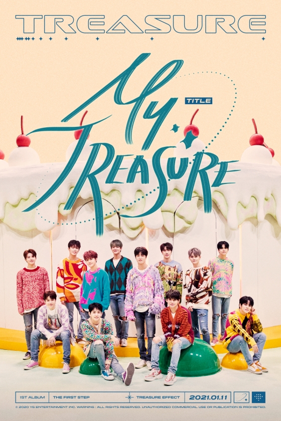 The first Music album title poster of YGs big rookies Treasure (TREASURE and Choi Hyun-seok, Ji Hoon, Yoshi, Jun-gyu, Sabah Homasi, Yoon Jae-hyuk, Asahi, Bang Ye-dam, Do Young, Haruto, Park Jung-woo and So Jeong-hwan) was unveiled on the 31st.The title song is titled MY TREASURE.YG said, As a lyrics that means that everyone in the world is the only jewel-like existence, lets do our best in difficult and difficult times.Tomorrow is a song with a hopeful message that a bright light will come out again. Treasure, who debuted in August this year, has released BOY, I Love You and MMM three times in the meantime and has been working without break.All of these three songs have been love songs and intense sound and performance-oriented songs. This first music album title song MY TREASURE is a bright-hearted pop genre that Treasure first introduces.Treasure has been running nonstop for the past five months, like the running racehorse just ahead in the notes (MMM) lyrics.Finally, it is time for the warm and positive energy of those who reached the first destination of the first music album THE FIRST STEP: TREASURE EFFECT to shine.This atmosphere was also buried in the photos of 12 members of Treasure who smiled in front of a large cake in the MY TREASURE title poster.YG said, The world is a very difficult time, and I can not feel the Christmas and the end of the year at all. I used a photo of a bright smile taken on the Music Video set rather than a teaser image of a cool design.YG added, I hope that it will be a little comfort to someone who is struggling somewhere with the fans who have supported Treasure through the song MY TREASURE.Treasure is expecting a higher leap of 2021, winning the 2020 Mnet Asian Music Awards and the main award following the 2020 Asian Artist Awards.Treasures first musical album THE FIRST STEP: TREASURE EFFECT soundtrack, which has become the global super rookie of the year, will be released on January 11th.Physical recordings will be available on January 12 at YG Select and other on-line and off-line stores nationwide.