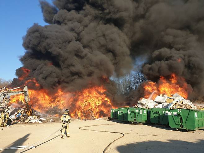 화재 현장. 경북소방본부 제공