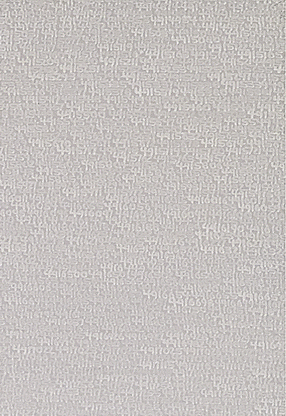 옅은 회색 위에 흰색으로 숫자를 쓴 작업. 말년에는 거의 흰색 배경에 흰색 숫자를 썼다. 오른쪽은 ‘1965/1-∞ (Detail 4875812 - 4894230)’의 부분확대 모습. 학고재 제공