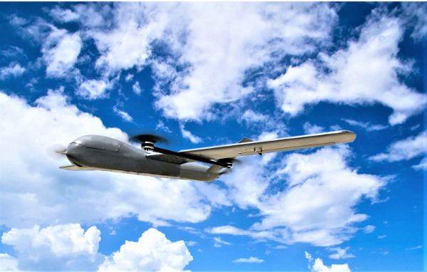 국내 드론산업 선두주자인 억세스위가 개발한 수직 이·착륙 고정익 드론 ‘넵튠 V270’의 비행 모습. 이 드론은 정부의 군 전력화사업 대상으로 선정돼 지난해 20억원어치가 납품됐다. 억세스위 제공