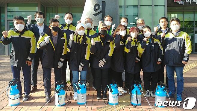 전북 전주덕진소방서 의용소방대 활동 모습.(전주덕진소방서 제공)2021.1.14/© 뉴스1