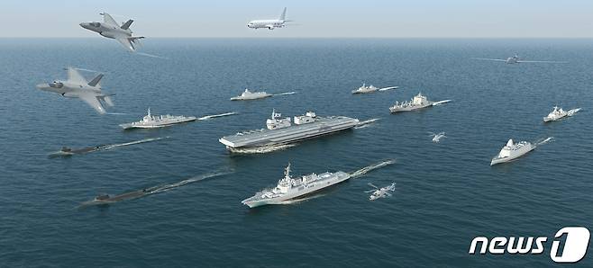 한국형 경항공모함 개념설계 그래픽(해군 제공)© 뉴스1