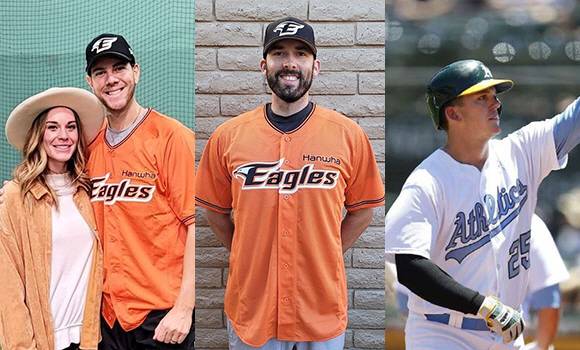 한화의 외국인 선수들. 킹엄, 카펜터, 힐리(왼쪽부터). 사진=SNS,AP연합뉴스