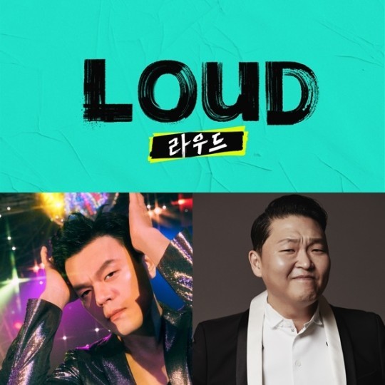 Singers Park Jin-young (left) and Psy will host the SBS audition show “Loud” (SBS)
