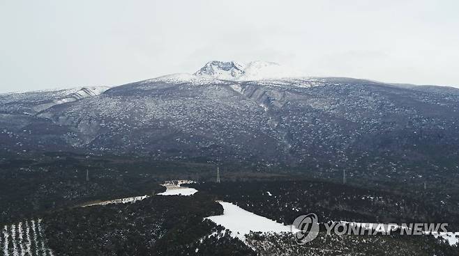 눈 쌓인 한라산 정상부 [연합뉴스 자료사진]