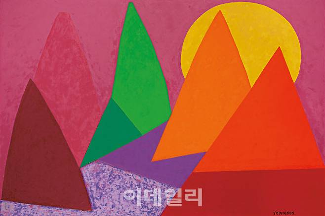 유영국의 ‘작품’(1989). 20일 여는 케이옥션 ‘1월 경매’에서 추정가 7억∼15억원에 출품한다. 2019년 5월 케이옥션에서 7억 7000만원에 팔린 ‘작품’(1960)이 가진 작가 최고가를 경신할지 관심을 모으고 있다(사진=케이옥션).
