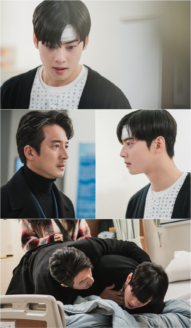 TVN Goddess Kangrim Cha Eun-woo and Jung Jun-hos Feud are extreme and explosion tension.TVN Wednesday-Thursday evening drama Goddess Kangrim (directed by Kim Sang-hyeop/playwright Ishieun/planned tvN, studio Dragon/production main factory, studio N) met with Ju Kyung (Moon Ga-young), who became a goddess through Make-up and Suho (Cha Eun-woo) who kept her scars on her mother after having a complex appearance Recovering self-esteem growing by sharing each others secrets romantic comedy.Among them, Goddess Gangrim will reveal the Steel Series, which is tensely Daechi station in the hospital room, by Cha Eun-woo and Jung Jun-ho (Suho Jun-ho) on the 19th (Tuesday).Cha Eun-woo in the open SteelSeries attracts attention with a cold look.Especially in his days eyes, the unbearable Furious toward Jung Jun-ho is emitted and tension is generated.Jung Jun-ho draws attention with a strong shock-like look, which causes tensions to rise in the Daechi station situation of the two people who are making conflicting faces.In particular, Cha Eun-woo can not stand the boiling Furious and bursts the tear glands to catch the eye.The tears that flow down the ball make the viewer feel more sick because the emotions that have been pressed have burst out.Soon Cha Eun-woo falls on the bed and feels Furious, so that he can not even keep his body.Above all, the last broadcast showed Suho in shock when he found out that his best friend, Strong as we, was sacrificed to cover up the scandal of his father.Moreover, Suho, who was running away as if he were running away, and Seo Jun (played by Hwang In-yeop), who was following him to catch him, were drawn together with an ending that caused a traffic accident, causing viewers to rattle down their hearts.Among them, Suho has fallen as if he had panicked during Feud with Father Juheon, and interest in the rich relationship of those who maximized Feud is heightened.On the other hand, TVN Wednesday-Thursday evening drama Goddess Gangrim 11th episode based on the popular webtoon of the same name will be broadcast at 10:30 pm on the 20th (Wednesday).