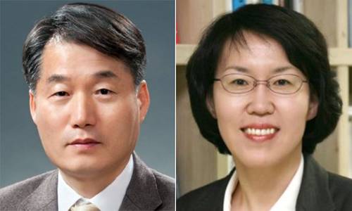 이근 국민경제자문회의 부의장 내정자와 임혜숙 국가과학기술연구회 이사장 내정자. 청와대 제공