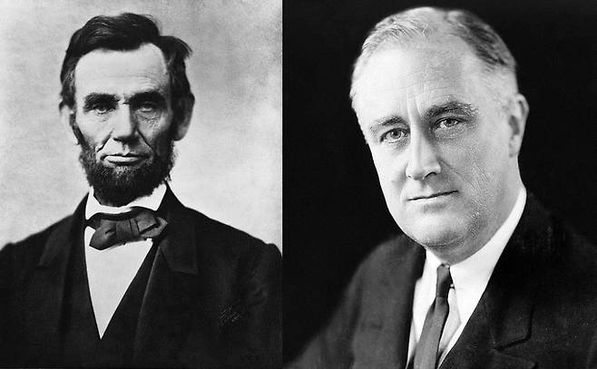 공화당의 링컨 대통령은 노예제를 폐지하는 수정헌법 13조를 강력하게 밀어붙여 의회 통과를 성사시켰다. 1870년대 공화당은 흑인 공민권 부여, 법무부 창설, 달러화의 정착, 대륙횡단 철도-전신 사업을 위해 '큰 정부'를 주창했다. 1936년 재선에 성공한 민주당의 루스벨트 역시 강력한 뉴딜 정책의 시행을 위해선, '큰 정부'가 필요했다.