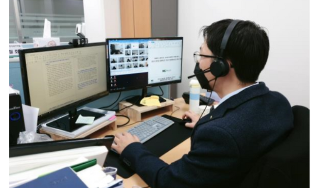 화성도시공사 '경영혁신 TF추진단' 화상회의 모습. / 사진제공=화성도시공사