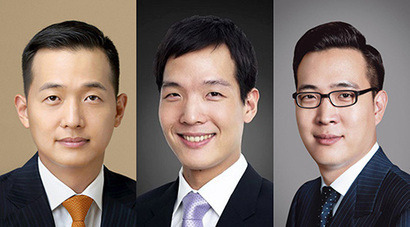 From left: Hanwha Group Chairman Kim Seung-youn’s eldest son Kim Dong-kwan, second-oldest Dong-wan and the youngest Kim Dong-seon (Hanwha)