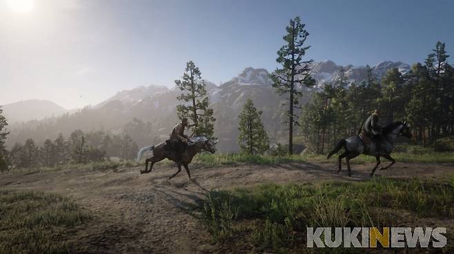 ▲한 편의 영화같은 스토리와 장엄한 그래픽으로 감동을 전하는 '레드데드리뎀션2'