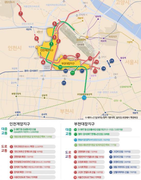 인천계양·부천대장 광역교통개선대책/자료:국토교통부