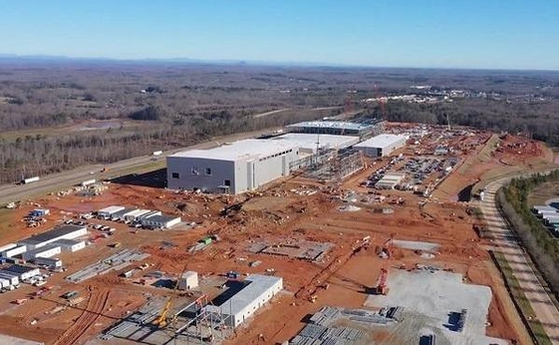 A battery plant being built by SK Battery America, a U.S. subsidiary of SK Innovation, in Commerce, Georgia. [SK INNOVATION]