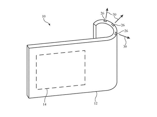 애플이 특허 출원한 구부릴 수 있는 카메라 시스템 예시 화면 /사진=폰아레나