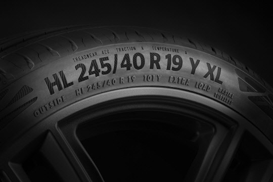 새로운 HL 하중지수가 적용된 타이어 이미지. <콘티넨탈 제공>