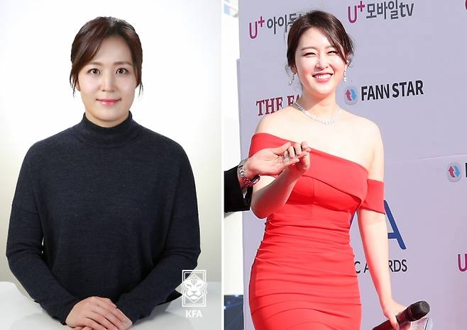 대한축구협회 홍은아 부회장(왼쪽) 신아영 이사 / 대한축구협회 제공, 머니투데이 DB