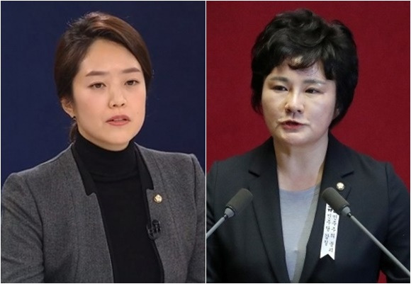 고민정 더불어민주당 의원 vs 조수진 국민의힘 의원 - 연합뉴스