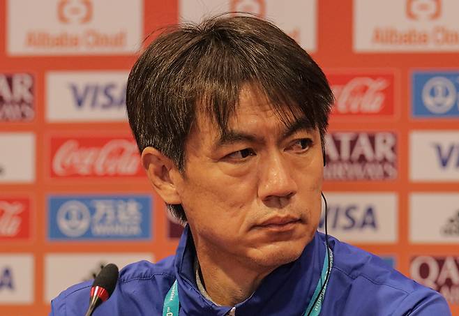 ▲ 3일 FIFA 클럽월드컵 2020 카타르, 티그레스전 사전 공식 기자회견에 참석한 울산 현대 홍명보 감독 ⓒ울산 현대