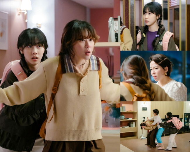 Choi Kang-hee struggles to hide Lee Re presence from Sister Jung Yi-rangKBS 2TV drama Hello?I am! (playplayed by Yoo Song-i/director Lee Hyun-seok) revealed on February 25 that Choi Kang-hee and Lee Re, who play 37-year-old and 17-year-old Ban Hani, respectively, faced Jung Yi-rang in the play and fell into a menbung.The released steel shows the fierce expression of Sister Ha-yeong and the two Hani who are trying to somehow solve the situation.The presence of 17-year-old Hani, who appeared in front of 37-year-old Hani, is a common sense that can not be explained, and it is not easy to convince Sister Ha-yeong no matter how hard I try.In particular, 37-year-old Hani bought the Danger of Sister by burning a small fire in Ha-yeongs house last week to hide the existence of 17-year-old Hani.Another 17-year-old Hanis presence in front of DDanger raises curiosity about what kind of action Hani will take.Meanwhile, 17-year-old Hanis ability to cope with DDanger shines and not only escapes the situation, but also offers an all-around solution to 37-year-old Hani, who has been kicked out by Sister.In keeping with the 17-year-old Hanis youthful response to the situation, the feast of two Hanis so-called Acting for Si Gi is expected to bring honey fun to the house theater.
