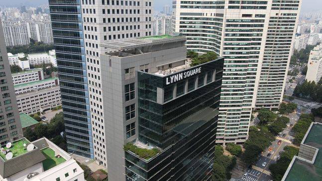 우미건설 사옥 ‘린스퀘어’ 전경.ⓒ우미건설