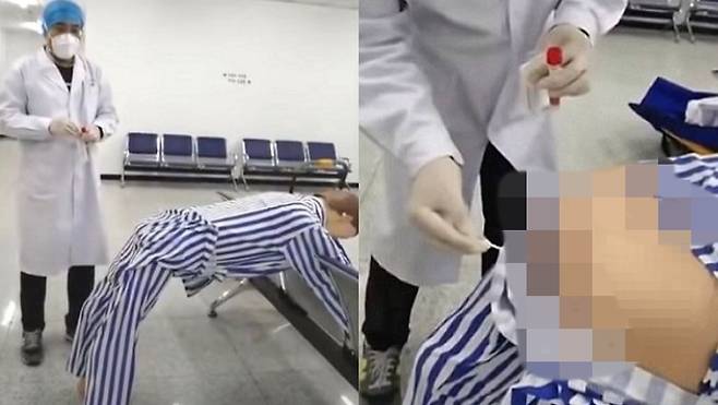 중국 웨이보에 공개된 영상. 유튜브 캡처