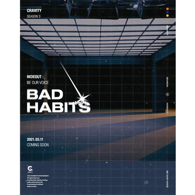 그룹 크래비티(CRAVITY)가 후속곡 'Bad Habits'로 인기를 잇는다. 브랜뉴뮤직 제공