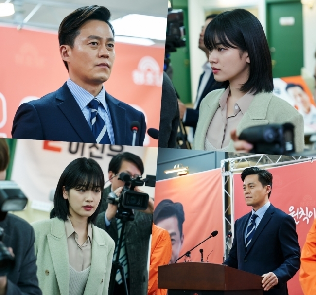 In the last broadcast of OCN TOIL original Times Square (played by Lee Sae-bom, Ahn Hye-jin, director Yoon Jong-ho, planning studio dragon, production story hunter, total 12 episodes), Lee Jin-Woo (Lee Seo-jin) has won the championship as a promising politician with former President Baek Kyu-min (Song Young-chang) on his back.Five years ago, he set up a political foothold under him on condition that he covered the JC telecommunications Illegal slush fund case involving Baek Kyu-min, the current president.But Baek Gyu-min did not doubt that Lee Jin-Woo, who holds his weakness, could turn around at any time.Lee Jin-Woo, who knows his attributes well, also noticed that Baek Gyu-min was digging his weaknesses.On the surface, it was seen as a good partner against the Seo Gi-tae regime and a strong relationship that led and followed each other, but the reality was that it was a strange distrust relationship that was not strange at any time.In addition, Lee Jin-Woo, who had a real name book of the Illegal slush fund kept by JC Communications Chairman, informed his daughter Seo Jin-in that the book also included a clerk.This began to shake Seao Jin-ins trust in his father, and Seo Gi-tae declared anger at Lee Jin-Woo, who touched what should not be touched, and that he would make Lee Jin-Woo lose everything he had until the moment he came down from the presidency.