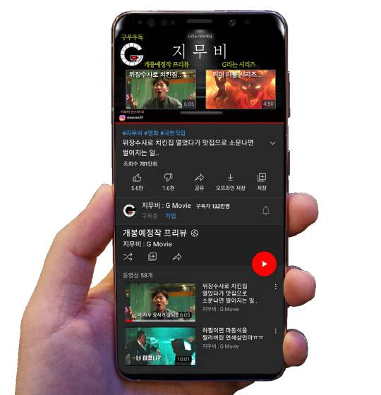 구독자 132만의 영화 유튜브 채널 'G무비'는 채널 명처럼 독특한 'G리는 시리즈' 등의 신선한 기획과 특유의 영상문법을 통해 인기를 구가하며 개봉영화, 신규 드라마 등의 흥행에도 영향을 미치고 있다.