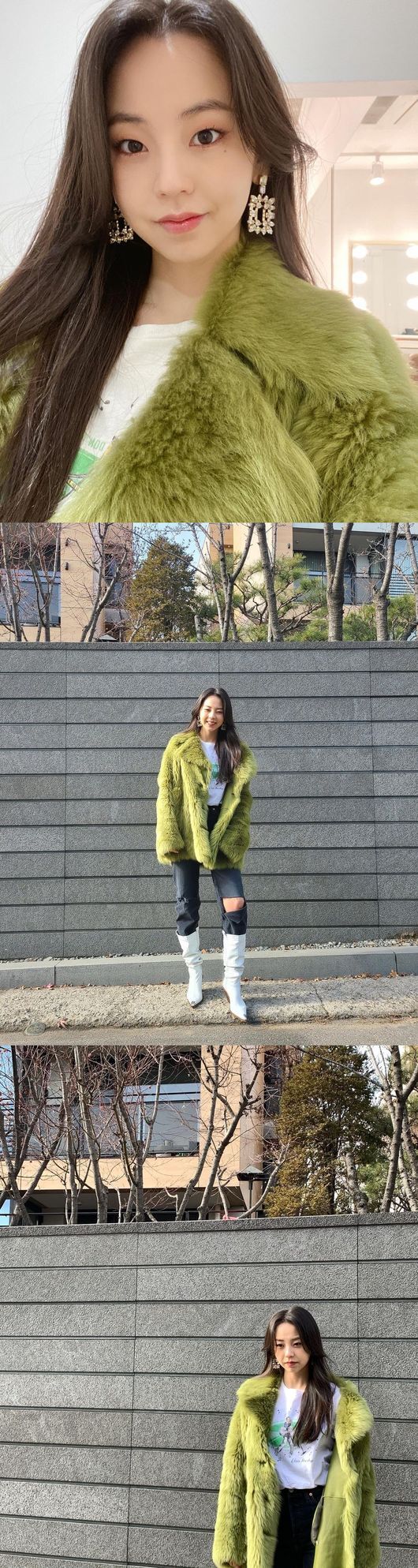 Actor Sohee from the group Wonder Girls boasted an extraordinary fashion sense.On the afternoon of the 17th, Sohee posted several photos on his Instagram with the message Tonight 12 oclock pulled! # New # tvn # drama stage 2021.In the open photo, Sohee showed a bold fashion wearing white Long boots on a green photo coat.It is especially lovely to be smiling with a small face just before the extinction.Meanwhile, Sohee appears in New of TVN single-act drama Drama Stage 2021.New is a black comedy that takes place when an influencer, who is famous for lying as a gold spoon, is kidnapped by a murderer.Sohee Instagram